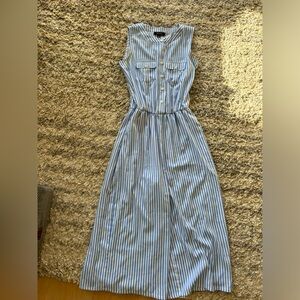 Striped wide leg jumpsuit